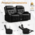 Recliner Sofa Set, Wall Hugger Couch - Image 2