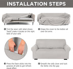 Peryiter 2 Pcs Sofa Covers Couch and Loveseat Covers Set Stretch Sofa Slipcover - Image 3