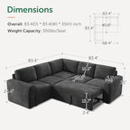 HONBAY Modular Sectional Sleeper Sofa - Image 2