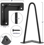 SMARTSTANDARD 9 Inch Heavy Duty Hairpin Furniture Legs, Metal Home DIY Projects - Image 2