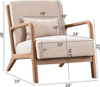 INZOY Mid Century Modern Accent Chair - Image 2