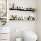 Floating Shelves for Wall, 48 inch Wood Floating Shelves Set of 2, Picture - Image 5