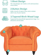 QHITTY 3 Piece Living Room Set, Sectional Chesterfield Sofa Chair Contemporary - Image 3