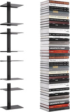 Invisible Floating Bookshelf for Wall, 8 Tier Vertical Spine Book Tower Wall by ART-GIFTREE