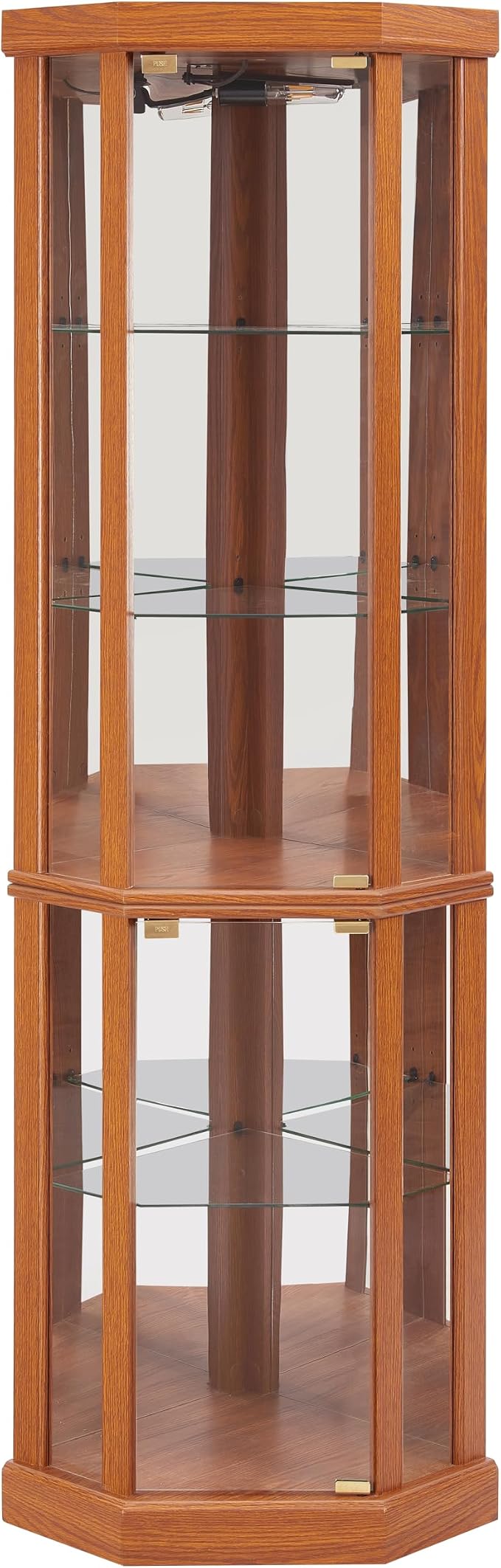 Corner Curio Cabinet, 150lbs Heavy Duty Glass Display Cabinet - Image 6