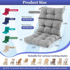 Rocking Chair Cushion, Waterproof and Fade-Resistant Adirondack Rocker Cushions - Image 2