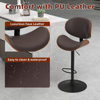 civama Bar Stools Set of 3 for Kitchen Counter, Adjustable Bar Height Chairs - Image 5