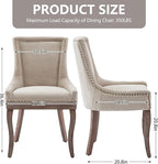 Modern Dining Chairs Set of 2, High Back Dining Chairs Side Chairs - Image 3