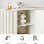 EYYTHUNG Fluted Cabinet with Storage, Sideboard Buffet Cabinet with Adjustable - Image 6