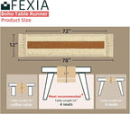 FEXIA Boho Table Runner 72 Inches Long Macrame Summer Decor Coffee Table Cover - Image 2