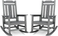 SERWALL Oversized Outdoor Rocking Chair Set of 2, All Weather Patio Rocking by SERWALL