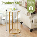 C Shaped End Table, Couch Side Tables - Image 3