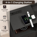 Somdot Dresser with Charging Station and Open Shelves, Dresser - Image 5