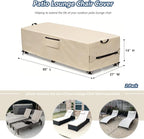 Waterproof Patio Lounge Chair Cover 2 Pack, Heavy Duty 600D Waterproof Outdoor - Image 2