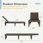 Greesum Outdoor Chaise Lounge Chairs Set of 4 - Image 3