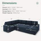 HONBAY Sectional Sleeper Sofa - Image 2
