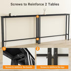 ELYKEN 2 Pack 5.9" Narrow Console Sofa Table - Image 5