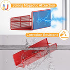 Magnetic Spice Rack for Refrigerator, 2 Pack 100% Metal Strong Magnet Shelf - Image 3