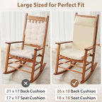 Waterproof Rocking Chair Cushions Outdoor & Indoor, Wooden Rocking Chair Pads - Image 3