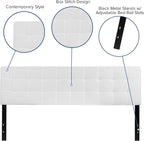 Flash Furniture Bedford Box Stitch Tufted Upholstered King Size Headboard in - Image 3