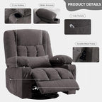 Swivel Rocker Recliner Chair - Image 9
