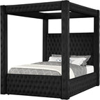 Velvet Canopy Bed Frame King by WIRKTIVEFURNITURE