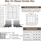 Chyhomenyc Semi Sheer Curtains 84 Inches Long 2 Panels Set, Light Filtering - Image 5