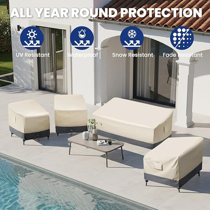 Extra Heavy Duty Patio Rocking Chair Covers Waterproof - Image 7