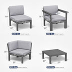 Stoog Patio Furniture Set, 6-Piece All-Weather Outdoor Sectional Sofa Set - Image 2