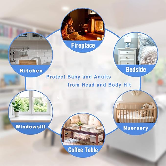 Edge Protector 100% Silicone, Baby Proofing Clear Table Corners Guards - Image 2