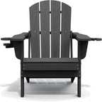 SERWALL Foldable Adirondack Chair Set of 2, HDPE Adirondack Chair - Image 10
