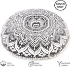 Mandala Floor Pillow Cover Meditation Cushion Seating Throw Hippie Round - Image 2