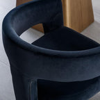 BESTANO Set of 2 Modern Velvet Fabric Upholstered Dining Chairs - Image 4