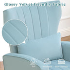 Modern Accent Chairs Set of 2 Upholstered Living Room Chairs, High Back Arm - Image 5
