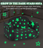 Kids Couch, 2-in-1 Soft Toddler Couch Fold Out - Image 6