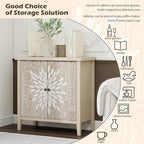 31" Carved Sideboard Buffet Cabinet - Image 3