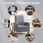 COLAMY Mid-Century Modern Upholstered Accent Chair - Image 8