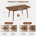 Muwuele Solid Wood Extendable Dining Table - Image 6