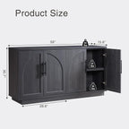 Fatmok Buffet Cabinet with Storage, Wood Media TV Console Table Credenza - Image 2