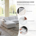 Cloud Modular Sectional Sofa Couch, U Shaped Couch 5 Seater - Image 4
