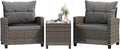 Shintenchi 3 Pieces Patio Furniture Set 3 Pieces PE Rattan Wicker Chairs by Shintenchi%7CFurnitureMadeforRealLife