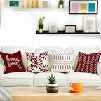 YCOLL Christmas Pillow Covers 18x18 Set of 4, Modern Sofa Throw Pillow Cover - Image 2