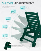 Patio Chaise Lounge Chair Set of 2, Oversize Lounge Chairs - Image 4