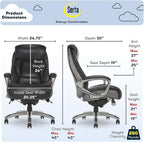 Serta Lautner Executive Home Office Desk Chair, Ergonomic High-Back - Image 3