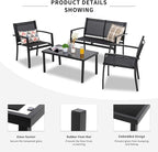 Shintenchi 4 Pieces Patio Furniture Set All Weather Textile Fabric Outdoor - Image 4