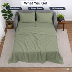Cottington Lane Sleeper Sofa Sheets Full Size, 4 Piece Premium Quality 100% - Image 5