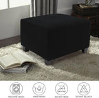 NeColorLife Stretch Ottoman Cover Square Oversized Soft Knitted Jacquard Thick - Image 6