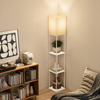 Gupuzm Floor Lamp with Shelves, Modern Square Standing Lamp with 3 Color - Image 6