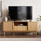 MAISONARIA 63" Tambour TV Stand, Fluted TV Stand - Image 2