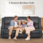 Yolsali Velvet Fabric Recliner Sofa, 3 Seater Manual Reclining Sofa - Image 8